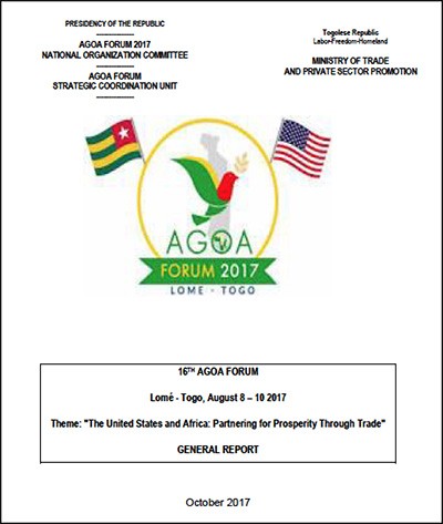 DOWNLOAD: AGOA Forum 2017: General Report on the AGOA Forum in Togo (english)