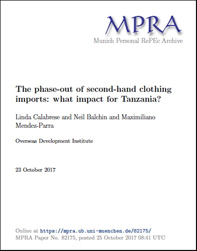 DOWNLOAD: The phase-out of second-hand clothing imports: what impact for Tanzania?