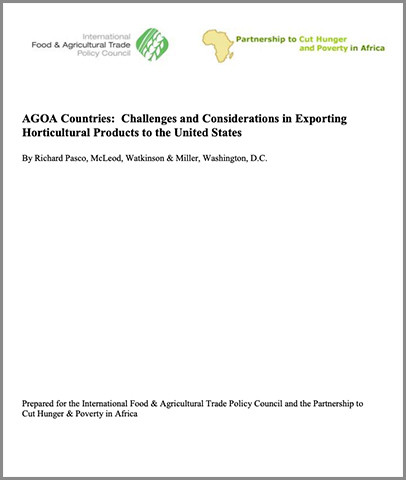 DOWNLOAD: AGOA Countries: Challenges and considerations in exporting horticultural products to the United States