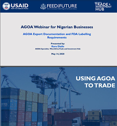 DOWNLOAD: AGOA webinar presentation for Nigerian businesses