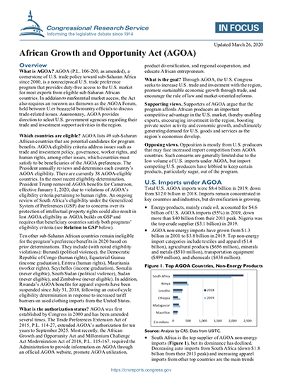 DOWNLOAD: AGOA Overview 2020 - Congressional Research Service