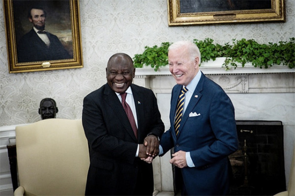 Ramaphosa vows to improve investment environment for US companies after talks with Biden