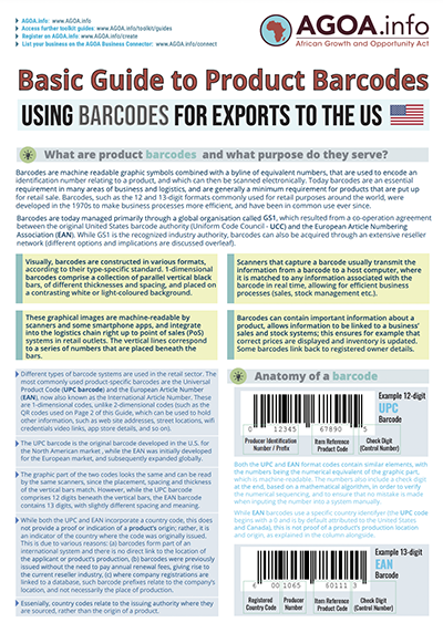 DOWNLOAD: AGOA - Introductory guide to product barcodes in international trade