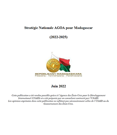 Madagascar - National AGOA Strategy 2022-2025 (french version)