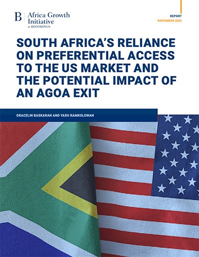 DOWNLOAD: South Africa’s reliance on preferential access to the US market and the potential impact of an AGOA exit