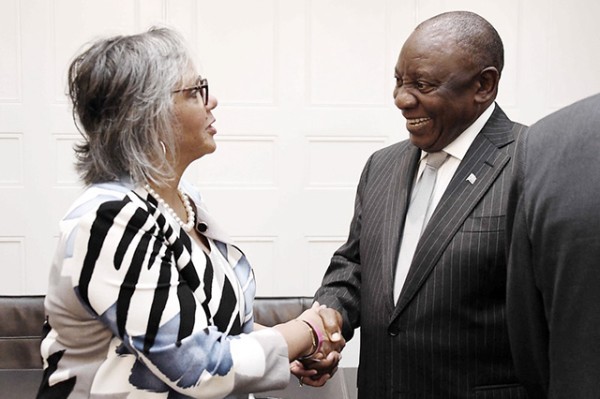 South African president Ramaphosa meets with US congressional delegation