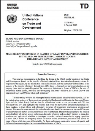 DOWNLOAD: UNCTAD: Recent initiatives in favour of LDCs