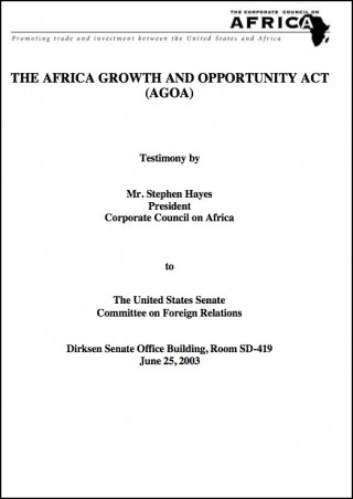 DOWNLOAD: 2003 Testimony on AGOA by the Corporate Council on Africa