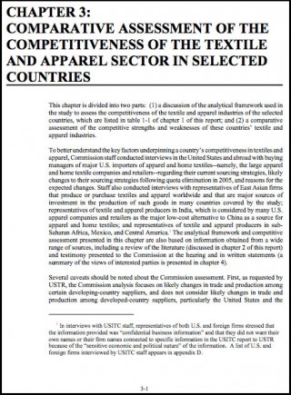 DOWNLOAD: 2003 Assessment of the Competitiveness of the Textile and Apparel Sector in sel. Countries