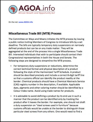 DOWNLOAD: Guide to the US Miscellaneous Trade Bill process