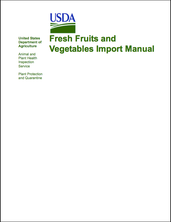 APHIS Permitted fruit and vegetables into the US - APHIS Guide 2012