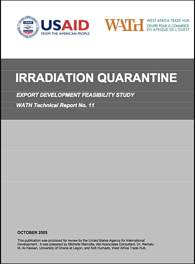 Irradiation quarantine - Export development feasibility Study Tradehub 2005