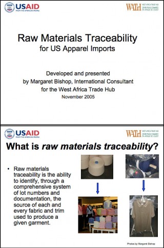 DOWNLOAD: Raw materials traceability for US apparel imports - 2005