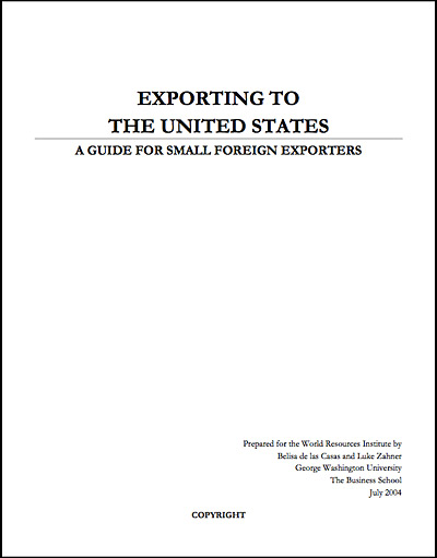 Exporting to the US - A guide for small foreign exporters