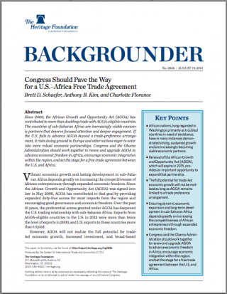 DOWNLOAD: Congress should pave the way for a US–Africa Free Trade Agreement