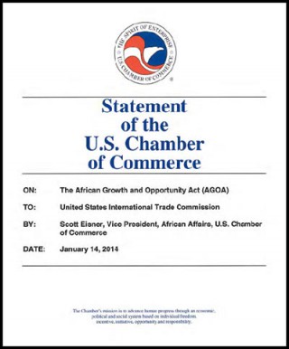 DOWNLOAD: US Chamber of Commerce - AGOA 2014 hearings - testimony