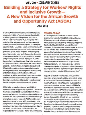 DOWNLOAD: Building a strategy for workers’ rights and Inclusive Growth— A new vision for AGOA