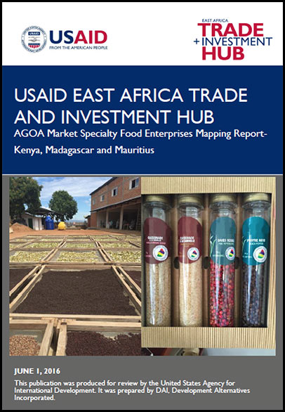 AGOA market specialty food enterprises mapping report- Kenya, Madagascar and Mauritius